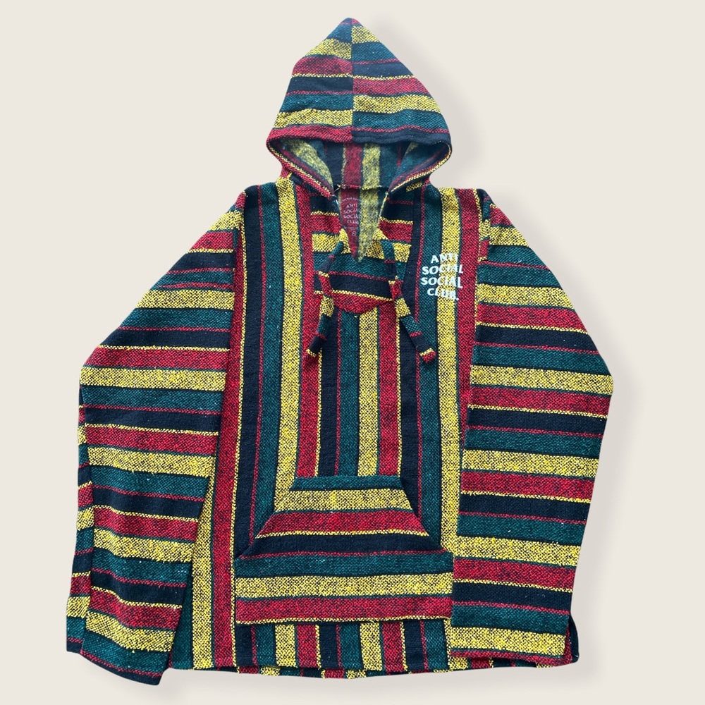 Anti Social Social Club Todd Rasta Poncho Hoodie - Picture 3 of 7